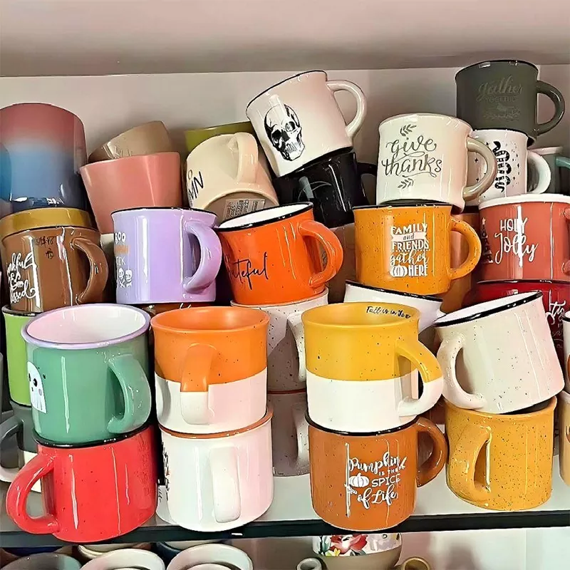 맞춤형 세라믹 석기 머그잔