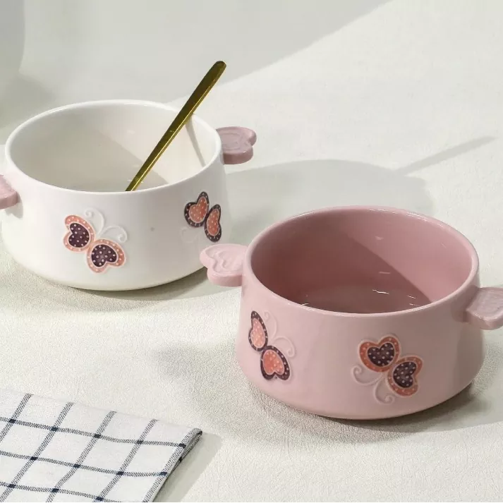 식기 세척기 안전한 손으로 그린 ​​세라믹 그릇