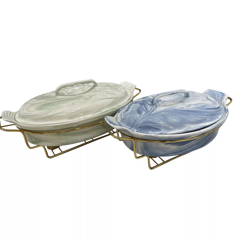 우아한 마블링 세라믹 플레이트