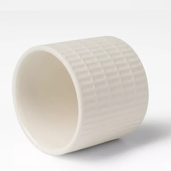 유백색 격자 무늬 세라믹 캔들 홀더