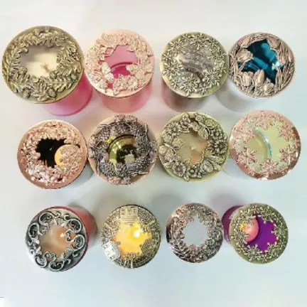 범용 중공 아이언 캔들 항아리 뚜껑